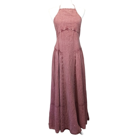 Free People Boho Mind Over Matter Midi Dress in Burnt Sienna Size Medium - Picture 6 of 16